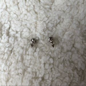 Tiny Silver Arrow Earring Studs